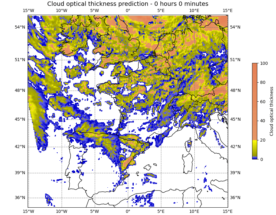 CloudOpticalThickness_Prediction_20240713_12 Cloud Optical Thickness prediction for 13th July 2024