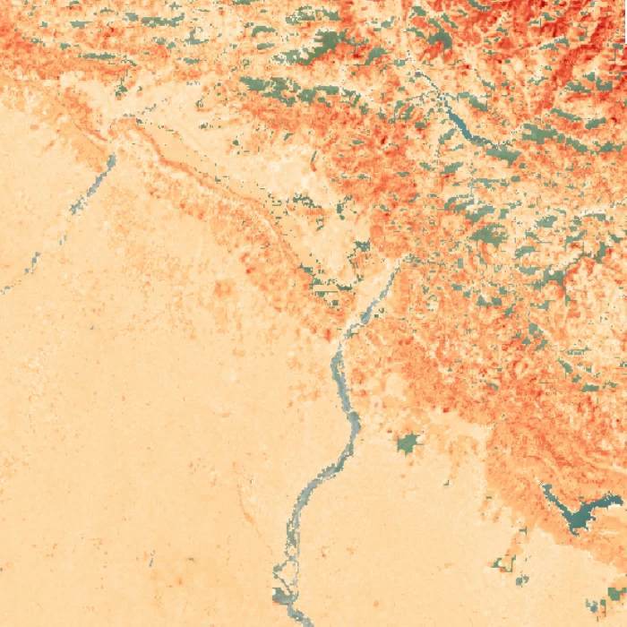 H_TSEB-PT_20251111_India Sensible heat flux by TSEB-PT model for 11 November 2025 over northern India