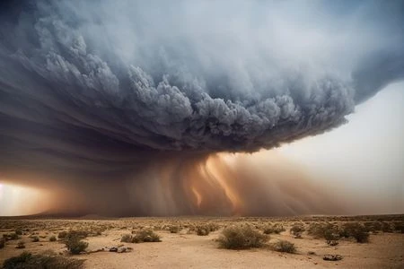 example of extreme atmospheric events: sand storm